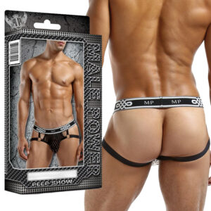 MP Peep Show Ring Jock Strap Black SM