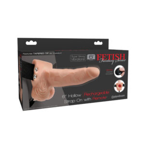 FF 6in Hollow Recharge Strap-On RC, Fl