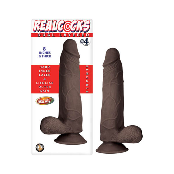 Realcocks Dual Layered #4 8In Dark Brown