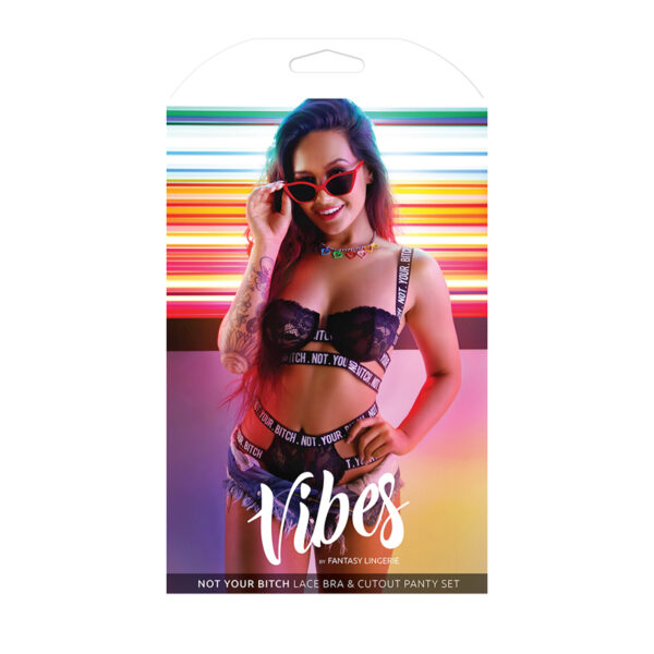 Vibe Not Your Bitch Bra/Panty Black S/M