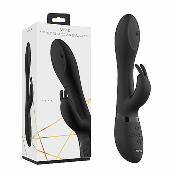 Vive Mira Spinng G-Spot Rabbit Black