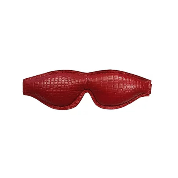 Leather Padded Blindfold Burgunday/Black