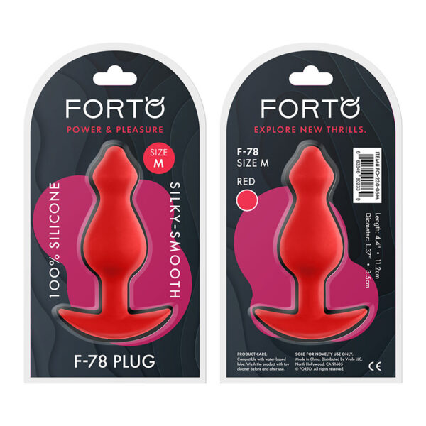 Forto F-78: Pointee Sili Plug Med Red