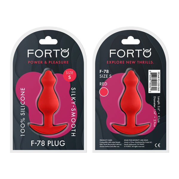 Forto F-78: Pointee Sili Plug Sm Red
