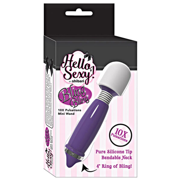 Hello Sexy Bling Mini Wand Rechar 10X Pu