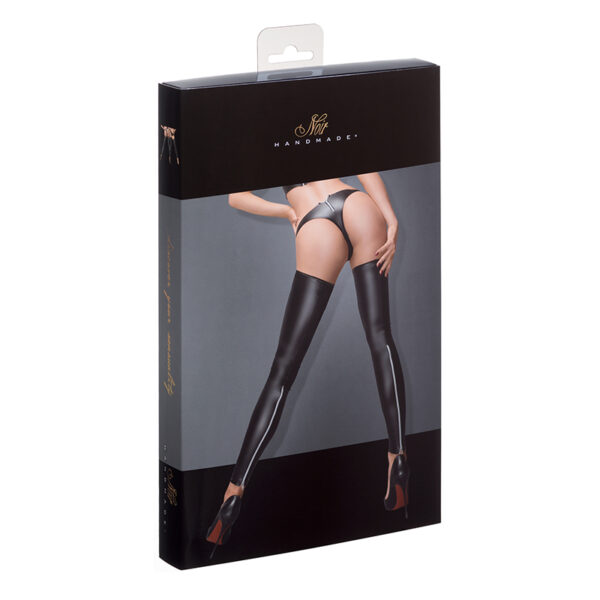 Noir Powerwetlook Stocking/ Panty  X Lrg