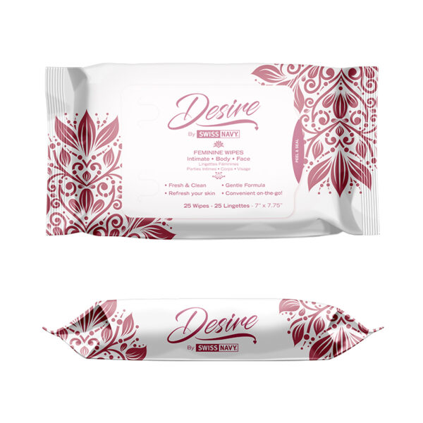 Swiss Navy Desire Unscented Wipes 25ct