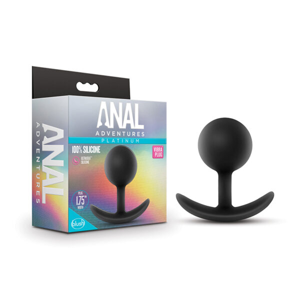 Platinum Silicone Vibra Plug Blk