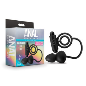 Silicone Anal Plug w/Vibrating C-Ring