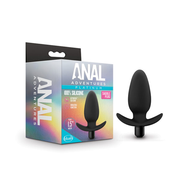 Platinum?Silicone Saddle Plug? Black