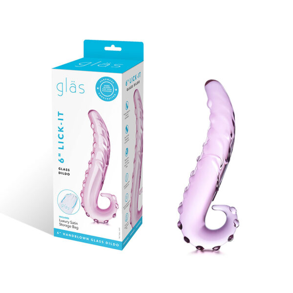 Glas 6"  Lick It Glass Dildo