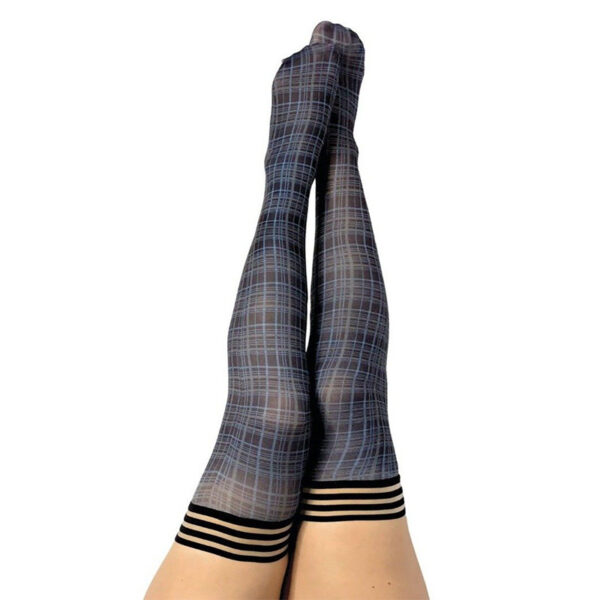 Kixies Debbie Navy Plaid - size B