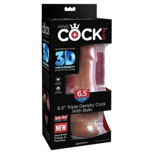 King Cock Plus 6.5in Trip Den Ck W/Bal T