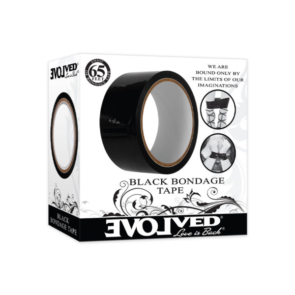 Evolved Red Bondage Tape 65ft Black