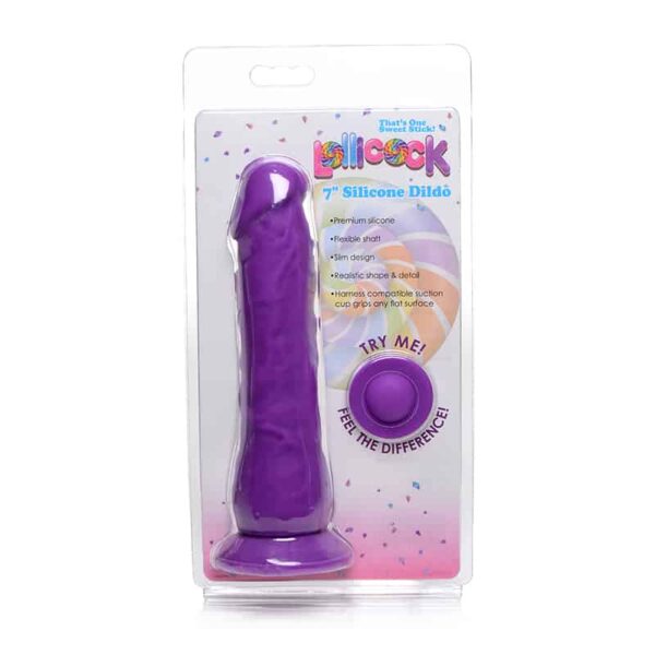 Lollicock Sili Dildo W/O Balls 7in Grape
