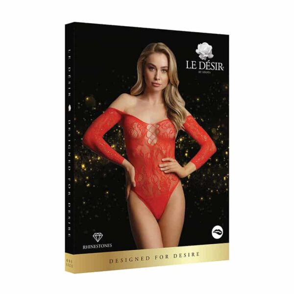 Wonder Rhinestone Bodysuit OS  Red