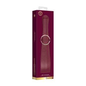 Ouch Halo Belt Flogger Burgundy