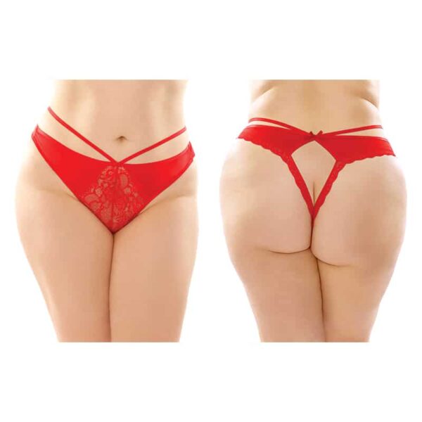 Kalina Strappy Thong 6pk Q/S Red