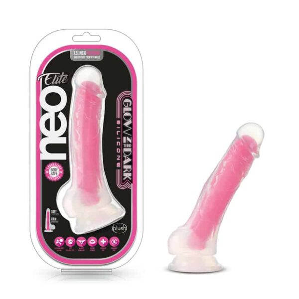 Neo Elite Paradise 7" Dildo Neon Pink