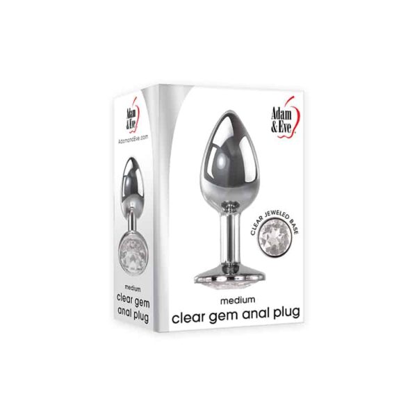 A&E Clear Gem Anal Plug Medium