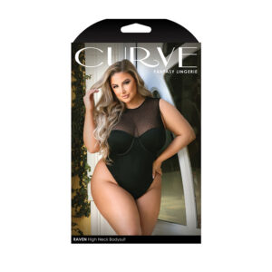 Curve Raven High Neck Bodysuit 1X/2X