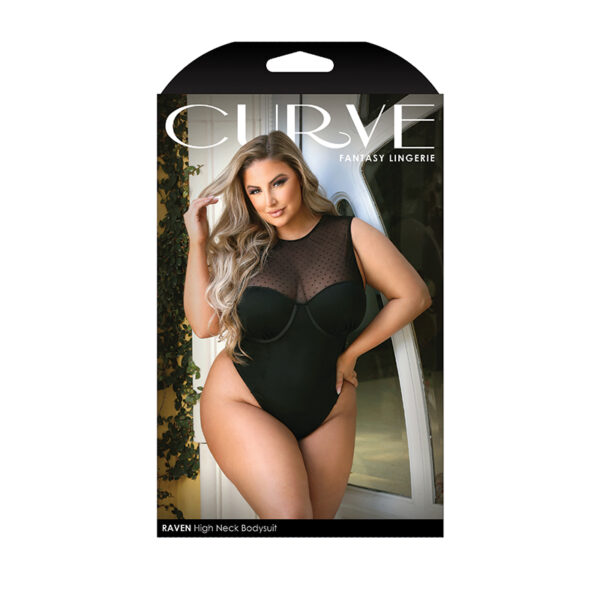 Curve Raven High Neck Bodysuit 1X/2X