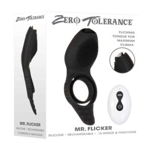 ZT Mr.Flicker Vibrating Sili Cockring Bk