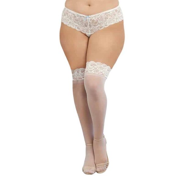 DG Thigh Highs w/ Silicone Top WHT Q