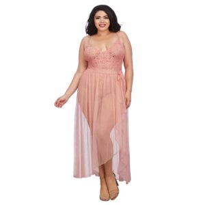 DG Teddy & Maxi Skirt w/ G-Strng Rose 3X