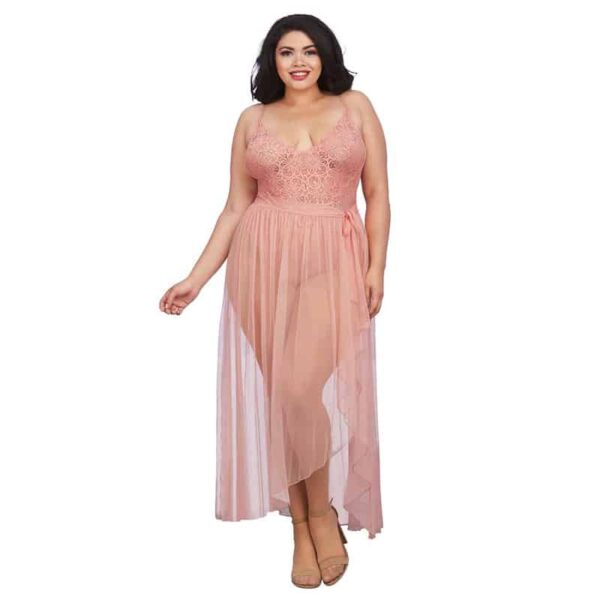 DG Teddy & Maxi Skirt w/ G-Strng Rose 3X
