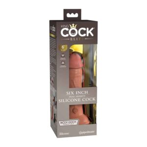 King Cock Elite Sili Dual Density 6in Ta