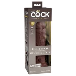 King Cock Elite Sili Dual Density 8in Br