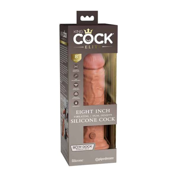 King Cock Elite Vib Sili D.Density 8in T