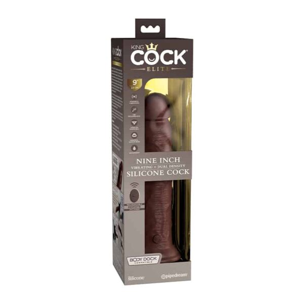 King Cock Elite Vib Sil D.Den w/RC 9in B