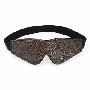 Blindfold Brown PU Floral Print