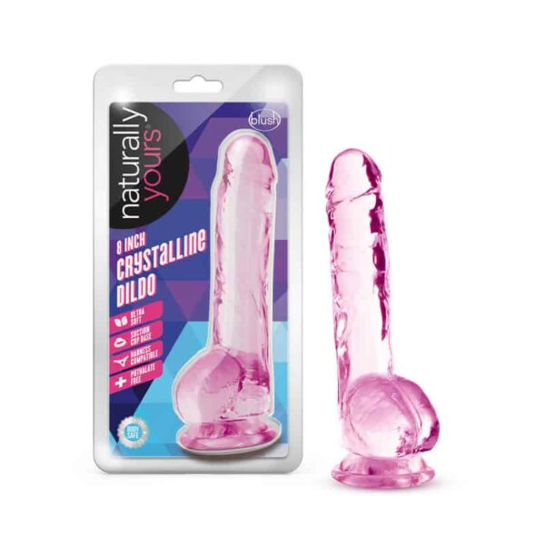 Naturally Yours Crystalline Dildo 8in Ro