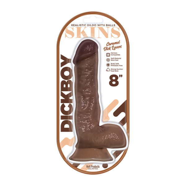 Dickboy Skins Dildo 8in Caramel  Lovers