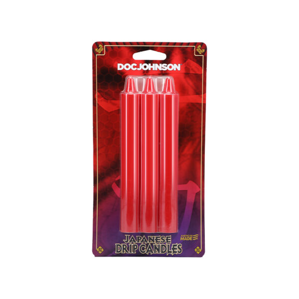 Japanese Drip Candles 3 Pack Red