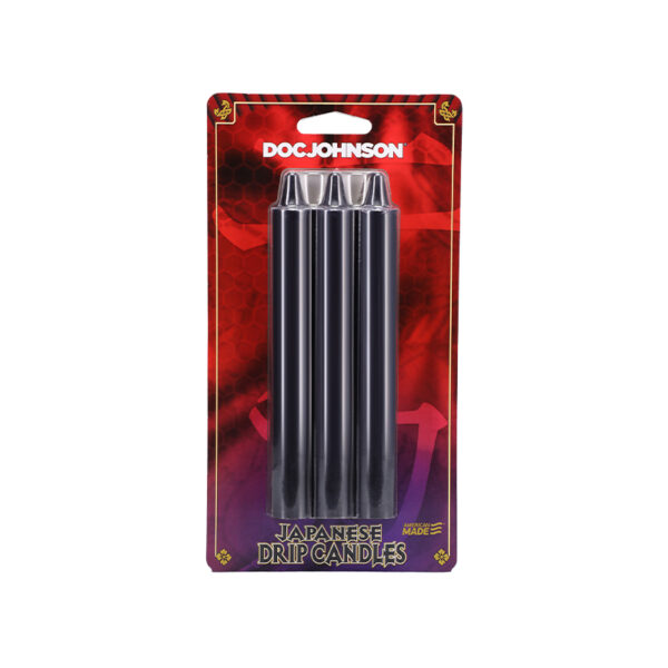 Japanese Drip Candles 3 Pack Black