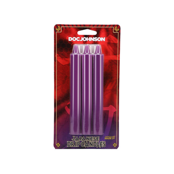 Japanese Drip Candles 3 Pack Purple