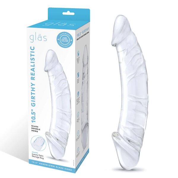 Girthy Realistic Glass Double Dong 10.5i