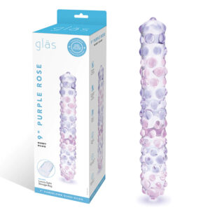 Purple Rose Nubby Dildo 9in