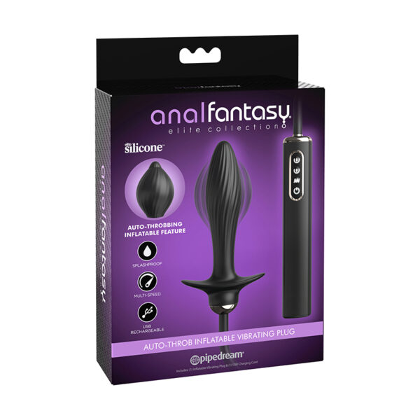 AFC Elite Auto-Throb Inflate Vib Plug Bk