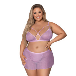 MS Girl Next Door Bralette w Skirt Queen