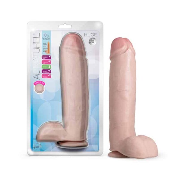 Au Naturel Huge Dildo 10in Vanilla