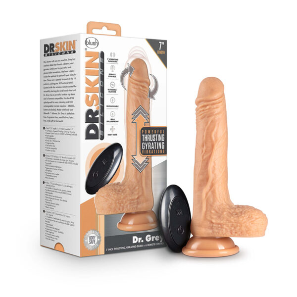 Dr. Skin  Dr.Grey Thrust Dildo Sil 7i Va