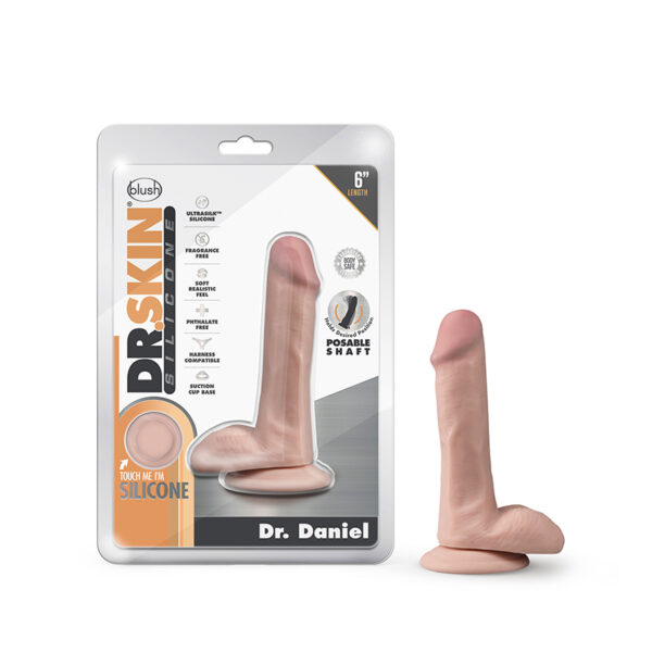 Dr. Skin Dr.Dan Dildo W/Suct Cu Sil 6 V