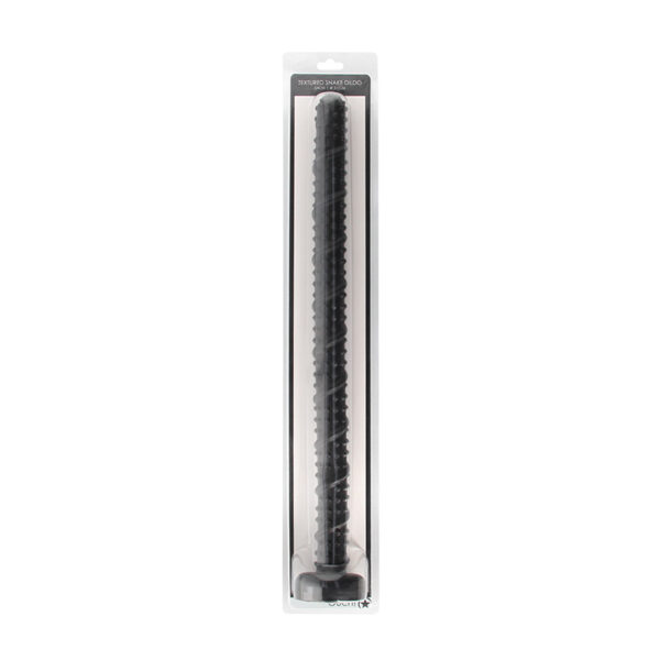 Ouch! Ass Textured Snake Dildo 21.5in Bk
