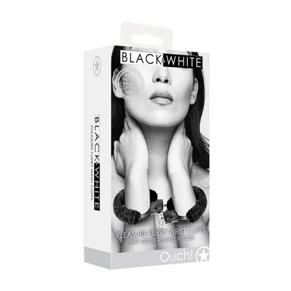 Ouch! B&W  Beginner's Furry Hand Cuffs