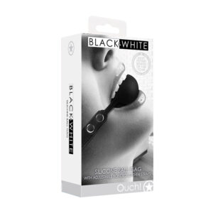 Ouch! B&W Silicone Ball Gag Bonded Leath